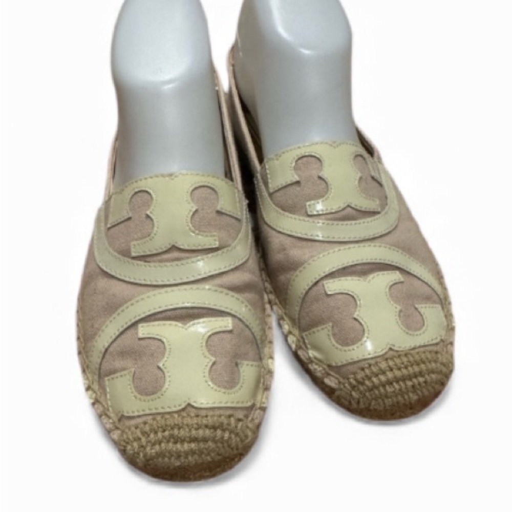 Tory Burch Strawberry Cream and Beige Espadrilles- Size 8